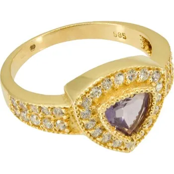 Prsten sZlato.cz 3349 Zlatý dámský prsten s bílými zirkony Velikost: 57, Váha: 4.73 g