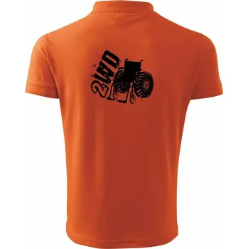 Pánská košile Vozíčkář 2WD - Polokošile pánská Pique Polo 203 - 5XL ( Oranžová )
