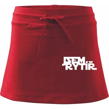 Dámská sukně SW - Jsem rytíř - Sportovní sukně - two in one - L ( Červená )