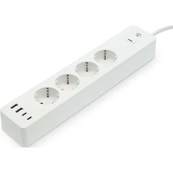 Elektrická zásuvka NEDIS SmartLife Prodlužovací Přívod | Wi-Fi | Hybridní (CEE 7/7) / USB A / USB-C ™ | 16 A | 3680 W | 2.00 m | 0 - 55 C | Android™ / IOS | Bílá