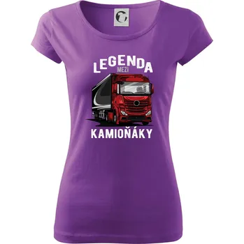 Dámské tričko Legenda mezi kamioňáky - Dámské triko Pure - XS ( Fialová )