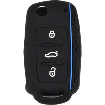 Carvin Obal na klíč silikon č.01 VW, Škoda, Seat - modrá