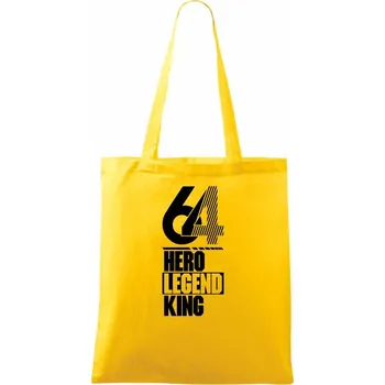 Nákupní taška Hero, Legend, King x Queen 1964 - Taška bavlněná - 42 x 38 cm ( Žlutá )