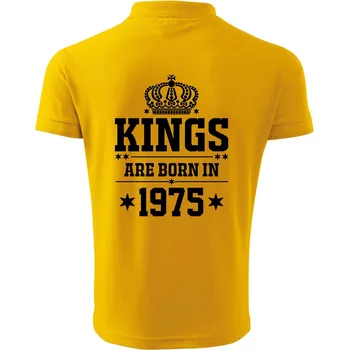 Pánská košile Kings are born in 1975 - Polokošile pánská Pique Polo 203 - 5XL ( Žlutá )
