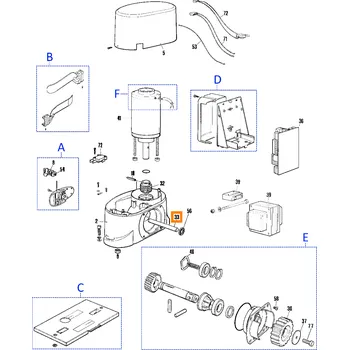 Pohon brány Nice PMPS2.4610 odblokovací čep pro ROBO