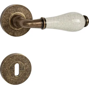 Dveřní kování MPK - LEONTINA - R rozety BB, klika/klika OBA - Antik bronz