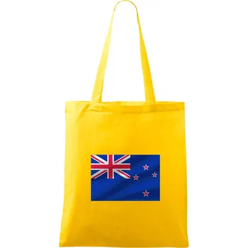 Nový Zéland fotka vlajky - Taška bavlněná - 42 x 38 cm ( Žlutá )