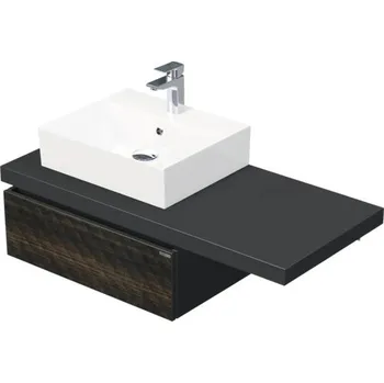 Koupelnový nábytek Koupelnová skříňka s umyvadlem Intedoor DESK 3D hnědá 110,5 x 44,4 x 50,2 cm DE 54 3D 110 L STORM 1Z LR29