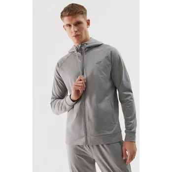 Pánská mikina Pánská sportovní rozepínací mikina s kapucí 4F - šedá 4F šedá 2795207