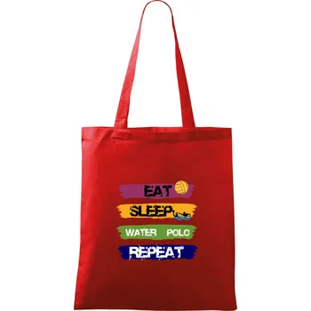 Eat sleep watter polo barevné - Taška bavlněná - 42 x 38 cm ( Červená )