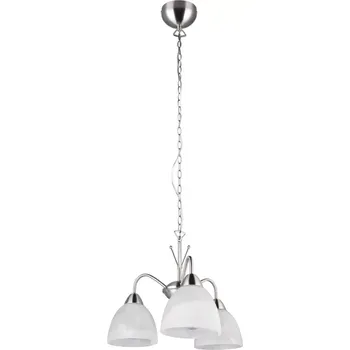 Trio Leuchten R31053007 DOBBY - Závěsný tříramenný lustr v matném niklu, 3 x E27, Ø 43cm (Moderní stříbrný lustr s vyměnitelnými žárovkami)