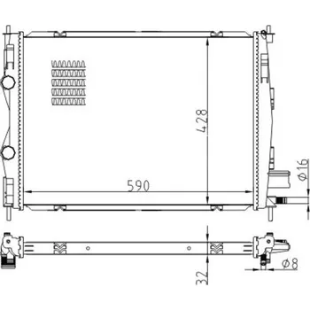 Chladič motoru Chladič, chlazení motoru HART 616 611