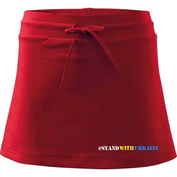 Dámská sukně #StandWithUkraine - Sportovní sukně - two in one - XS ( Červená )