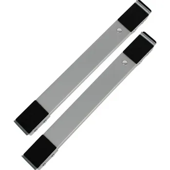 Nastavitelný podstavec pod pračku s kolečky - 2ks Černá