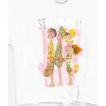 Dívčí tričko Triko MAYORAL bílé MODELKY - 8 let (128)