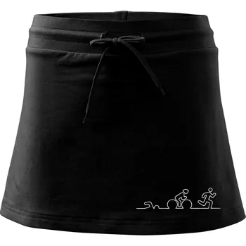 Dámská sukně EKG triatlon - Sportovní sukně - two in one - XL ( Černá )
