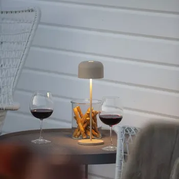 Venkovní osvětlení Konstsmide Stolní nabíjecí přenosná lampička Lille písková, Konstsmide