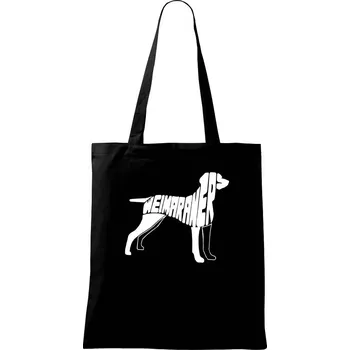 Nákupní taška Výmarský ohař - Taška bavlněná - 42 x 38 cm ( Černá )