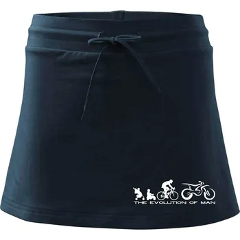Dámská sukně Evolution of man (Enduro) - Sportovní sukně - two in one - XL ( Námořní modrá (velmi tmavá - téměř černá) )