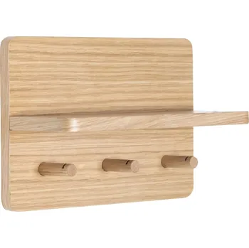 Věšák Dubový nástěnný věšák Hübsch Space 30 cm