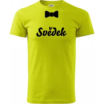 Rozlučka motýlek - svědek - Klasické pánské triko vyšší gramáže - L ( Limetková )