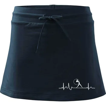 Dámská sukně EKG moderní gymnastika obruč - Sportovní sukně - two in one - XL ( Námořní modrá (velmi tmavá - téměř černá) )