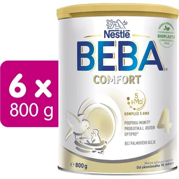 Kojenecká výživa BEBA COMFORT 4, 5 HMO, mléko pro malé děti, 6x800g