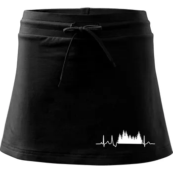 Dámská sukně EKG les - Sportovní sukně - two in one - XL ( Černá )