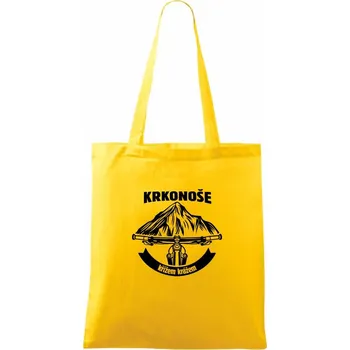 Nákupní taška Krkonoše křížem krážem - Taška bavlněná - 42 x 38 cm ( Žlutá )