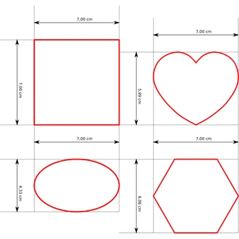 Vykrajovátko Naše Vykrajovátko Sada vykrajovátek - srdce, čtverec, ovál, šestiuhelník Velikost: 7 cm Vykrajovátko