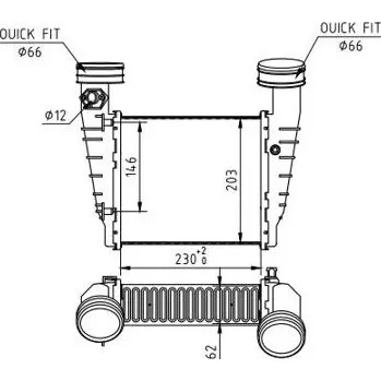 Chladič motoru Chladič turba HART 605 580