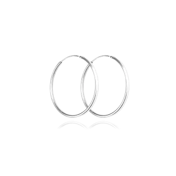 Náušnice 1566 MINET Stříbrné náušnice KRUHY 3 cm
