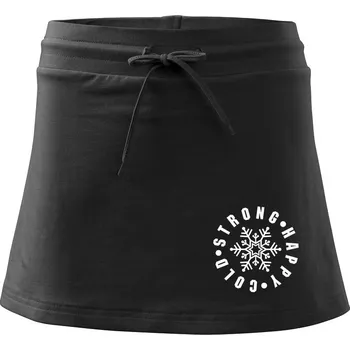 Dámská sukně Cold strong happy - Sportovní sukně - two in one - XL ( Černá )