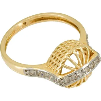 Prsten sZlato.cz 3488 Zlatý prsten s bílými zirkony Velikost: 56, Váha: 3.56 g
