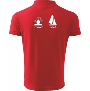 Pánská košile Problem solved - plachetnice - Polokošile pánská Pique Polo 203 - 2XL ( Červená )