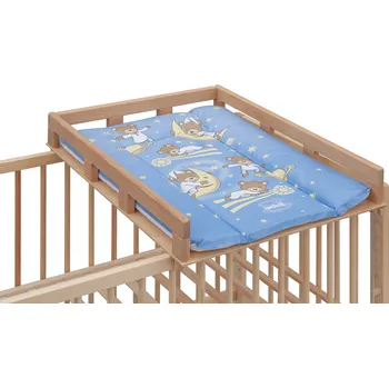 přebalovací pult a komoda Přebalovací pult OGY Scarlett na postýlku - přírodní - s přebalovací podložkou Galaxy - Modrý