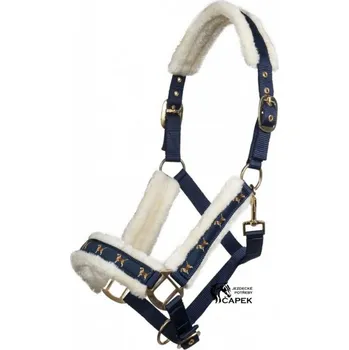 Ohlávka HKM -BEAGLE- - Tmavě modrá - Pony