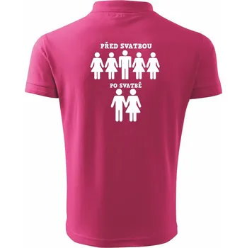 Před a po svatba - Polokošile pánská Pique Polo 203 - 4XL ( Purpurová )