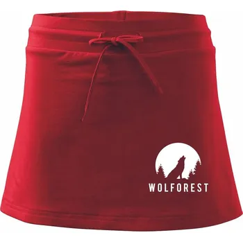 Dámská sukně Wolforest - Sportovní sukně - two in one - L ( Červená )