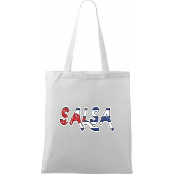 Salsa vlajka - Taška bavlněná - 42 x 38 cm ( Bílá )