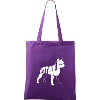 Pit Bull Teriér - Taška bavlněná - 42 x 38 cm ( Fialová )