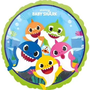 Balónek Amscan Balón foliový 43 cm baby shark žralok