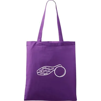 Kuželky názvy - Taška bavlněná - 42 x 38 cm ( Fialová )