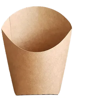 Jednorázové nádobí Kapsa na hranolky 100 g nepromastitelná KRAFT ECO (Balení: 50 ks)