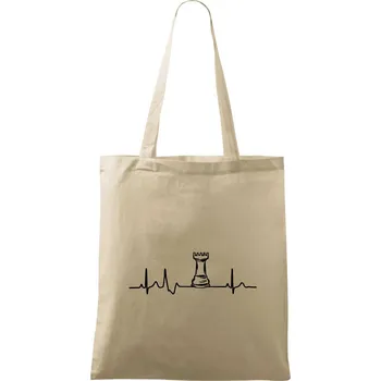 Nákupní taška EKG Šachové figurky - Věž - Taška bavlněná - 42 x 38 cm ( Naturální )