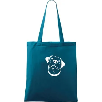 Labrador obrys - Taška bavlněná - 42 x 38 cm ( Petrolejová )