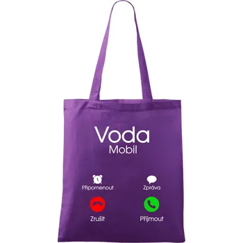 Voda volá - Taška bavlněná - 42 x 38 cm ( Fialová )