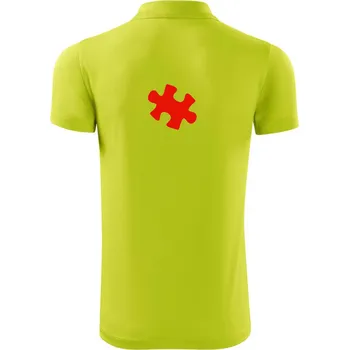 Pánská košile Láska puzzle - Polokošile Victory sportovní (dresovina) - L ( Limetková )