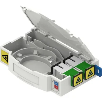 DIN BOX 2xSC Simplex, plastový s držáky na ochrany svárů