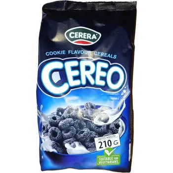 CERERA kroužky cookies hoops 210 g (Zdravá křupavá snídaně cookies kroužky CERERA 210 g)